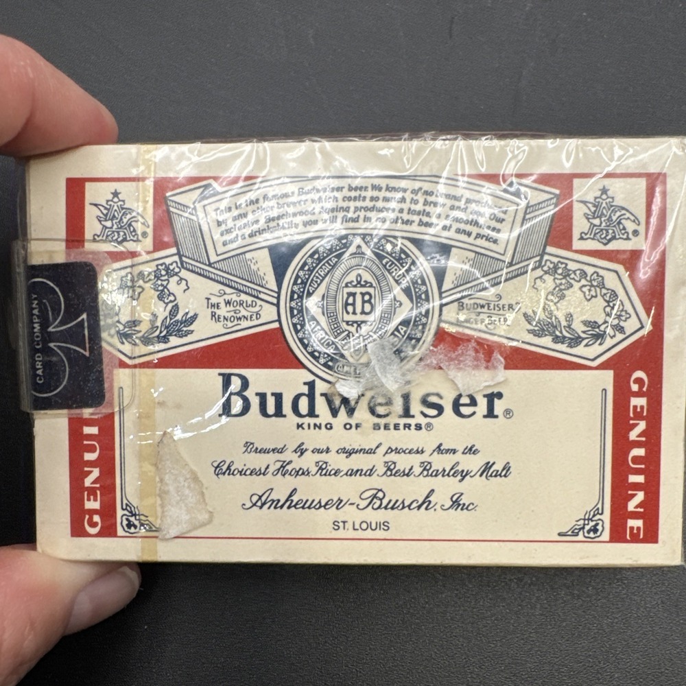 Vintage Budweiser Genuine Playing Cards NIP Sealed